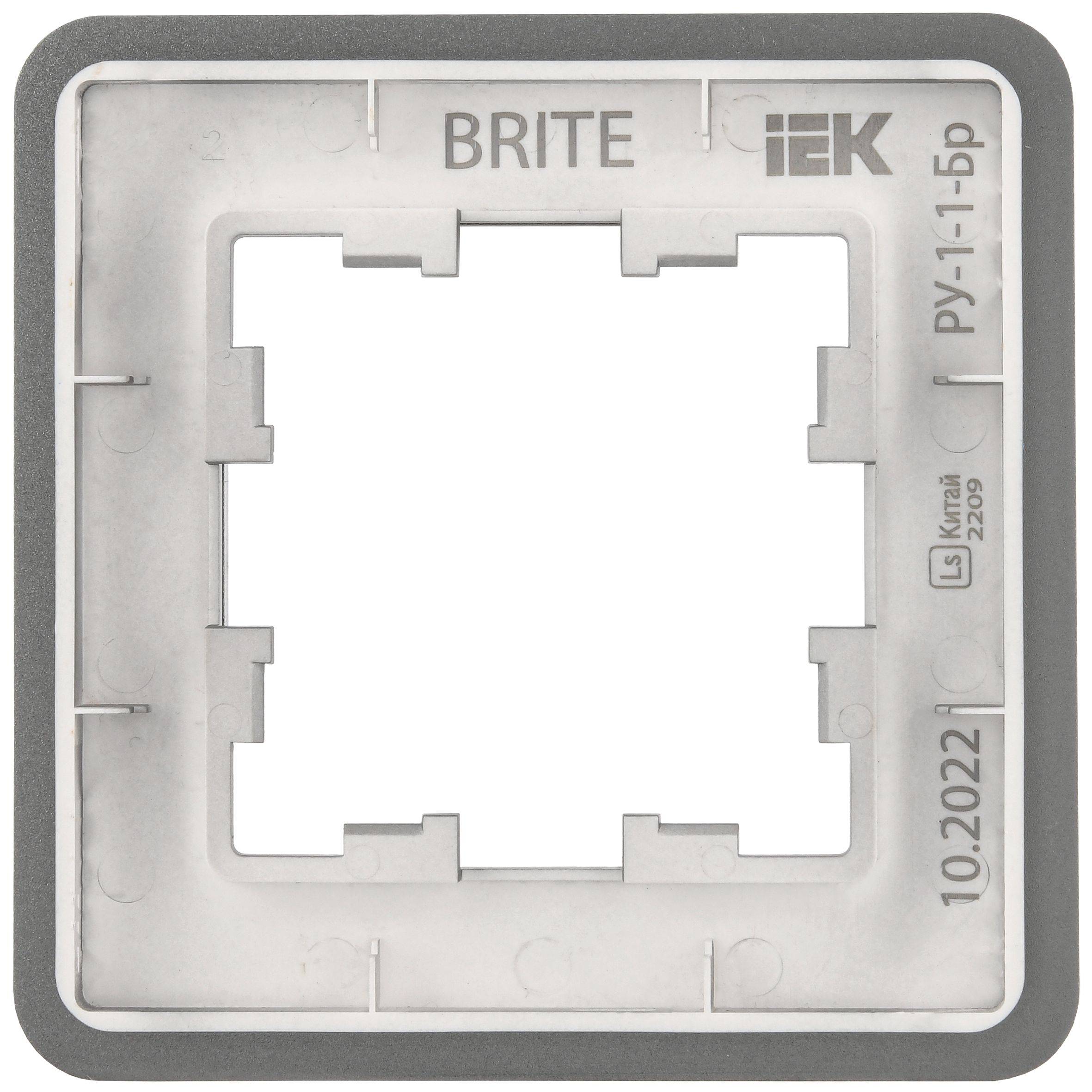BRITE Рамка 1-местная РУ-1-1-Бр металл титан RE IEK - Фото 6