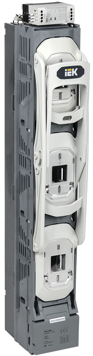 Предохранитель-выключатель-разъединитель ПВР-3 вертикальный 630А 185мм с одновременным отключением c РКСП IEK SPR20-3-3-630-185-100-R