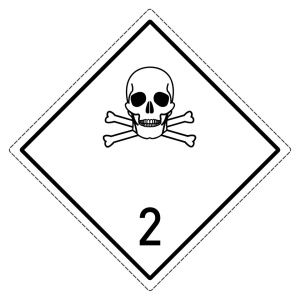 Знак наклейка 2.2 "Ядовитый газ" (250x250) EKF an-7-2-2