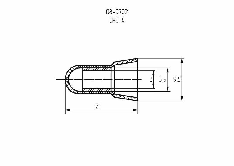 Концевая изолированная заглушка КИЗ-2, ø 3,0 мм (1,5-4,0 мм²) REXANT - Фото 3