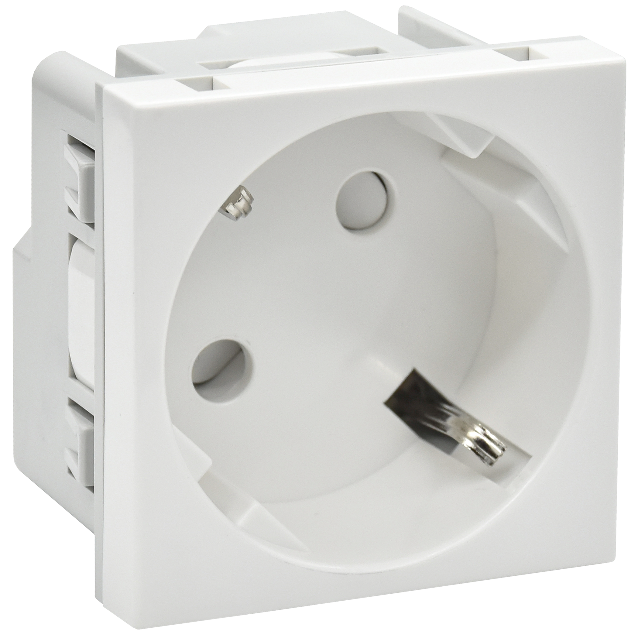PRIMER РКС-20-30-П-45 Розетка 45град с заземляющим контактом защитной шторкой и винтовым зажимом (2 модуля) белая IEK PR-KK40D-RSZH-2-2-45-K01