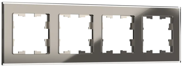 BRITE Рамка 4 -местная РУ-4-2-БрД стекло дымчатый IEK BR-M42-G-K30