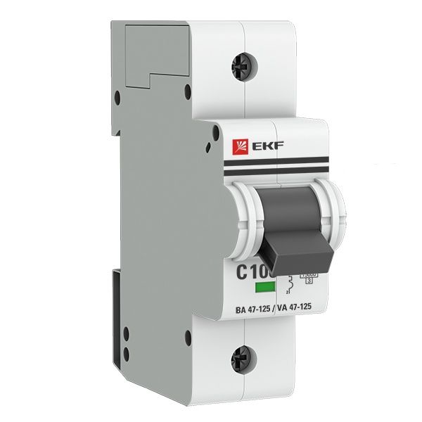 Авт. выкл. 1P 100А (C) 15кА ВА 47-125 EKF PROxima mcb47125-1-100C