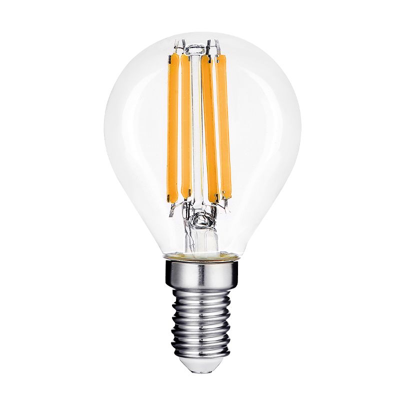 Светодиодная лампа WOLTA Filament, AC 220-240В, 50/60 Гц, прозрачное стекло, "Шар", G45, E14, 12 Вт, 1050 лм, 3000 К, 1/10/100