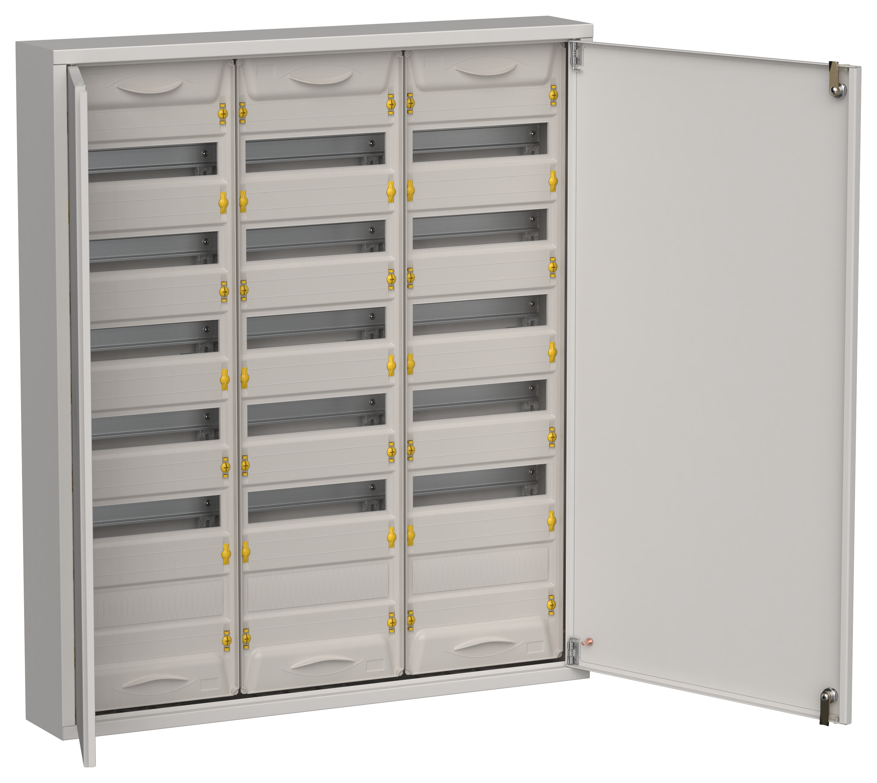 TITAN 5 Корпус металлический ЩРн-216 (3х72) 960х830х140мм IP31 серый (две двери) IEK TI5-50-N-3X072-31-7035