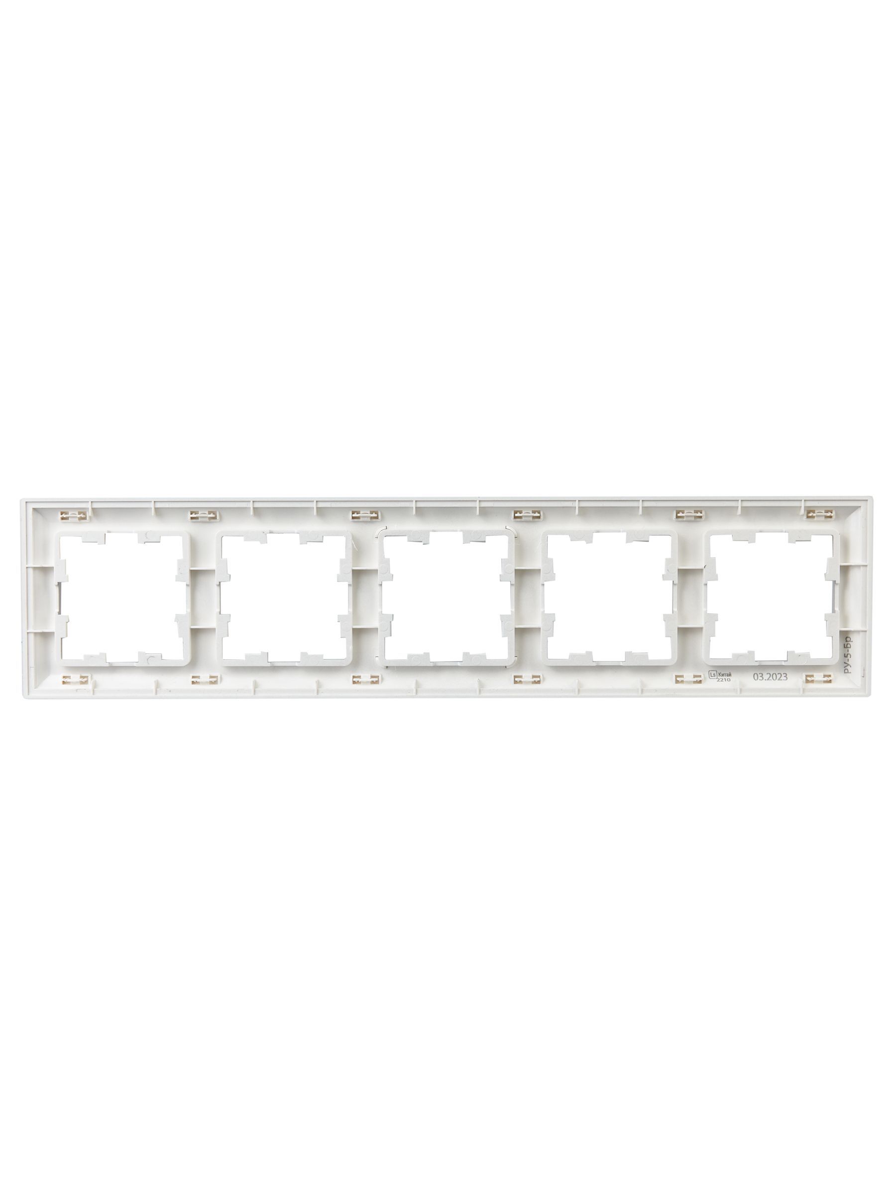 BRITE Рамка 5-местная РУ-5-Бр алюминий/алюминий IEK - Фото 4