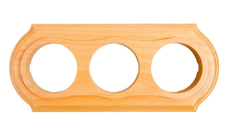 Рамка  трехместная "Элегант" , цвет - бук натуральный, ТМ "МезонинЪ" GE70723-25 - Фото 2