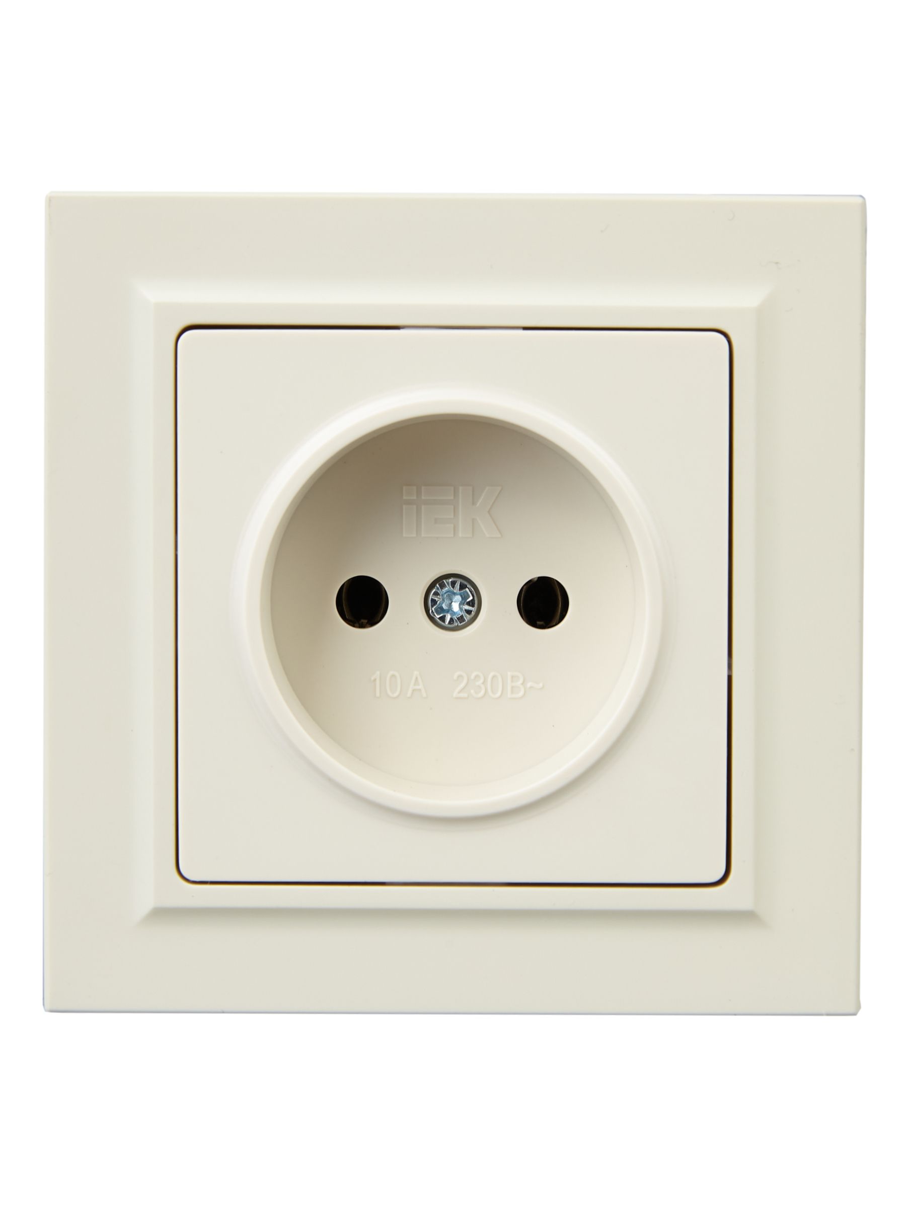 BRITE Розетка 1-местная без заземления без защитных шторок 10А в сборе РСР10-1-0-БрКр бежевый IEK - Фото 6