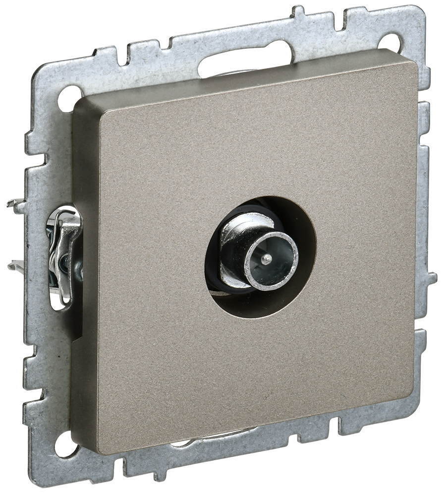 BRITE Розетка TV проходная РТВ10-0-БрШ шампань IEK