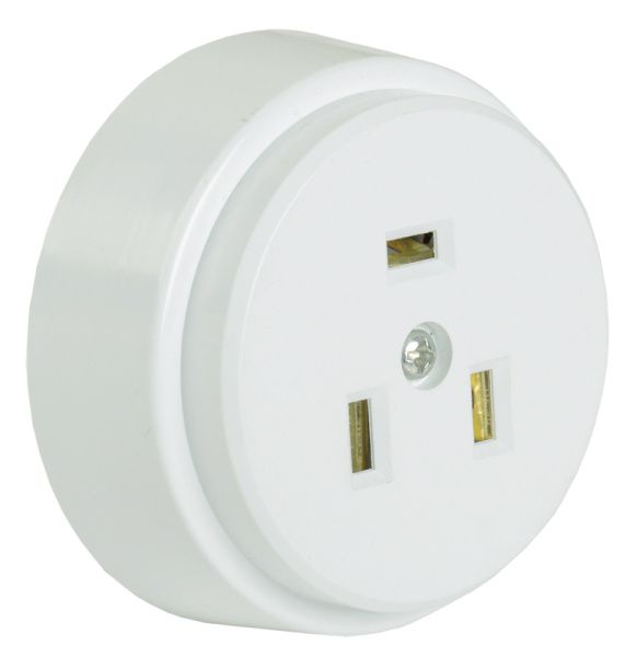 РПпл10-01-Ст Розетка разборная для плиты с заземлением открытая установка 32А белая IEK ERP10-32-01-K01