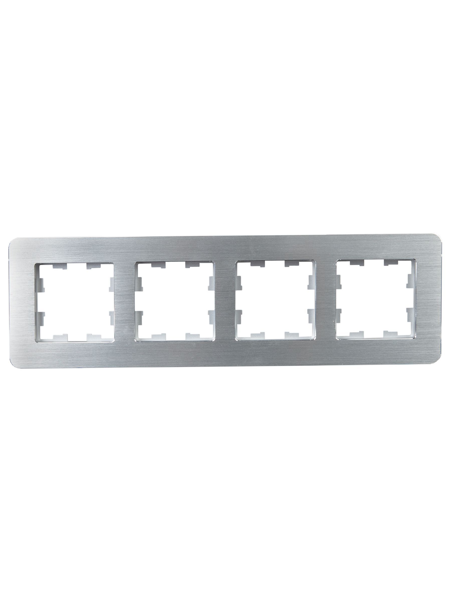 BRITE Рамка 4-местная РУ-4-1-Бр металл алюминий RE AL IEK - Фото 6