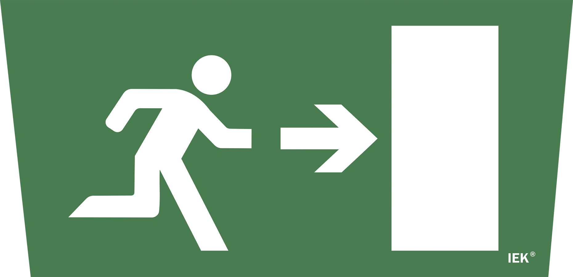 Этикетка самоклеящаяся 310х280мм "Выход/стрелка направо" IEK LPC10-1-31-28-VNAPR