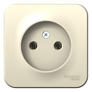 Розетка 1-м ОП Blanca 16А IP20 250В без заземл. без защ. шторок молоч. SE BLNRA000102 1210488