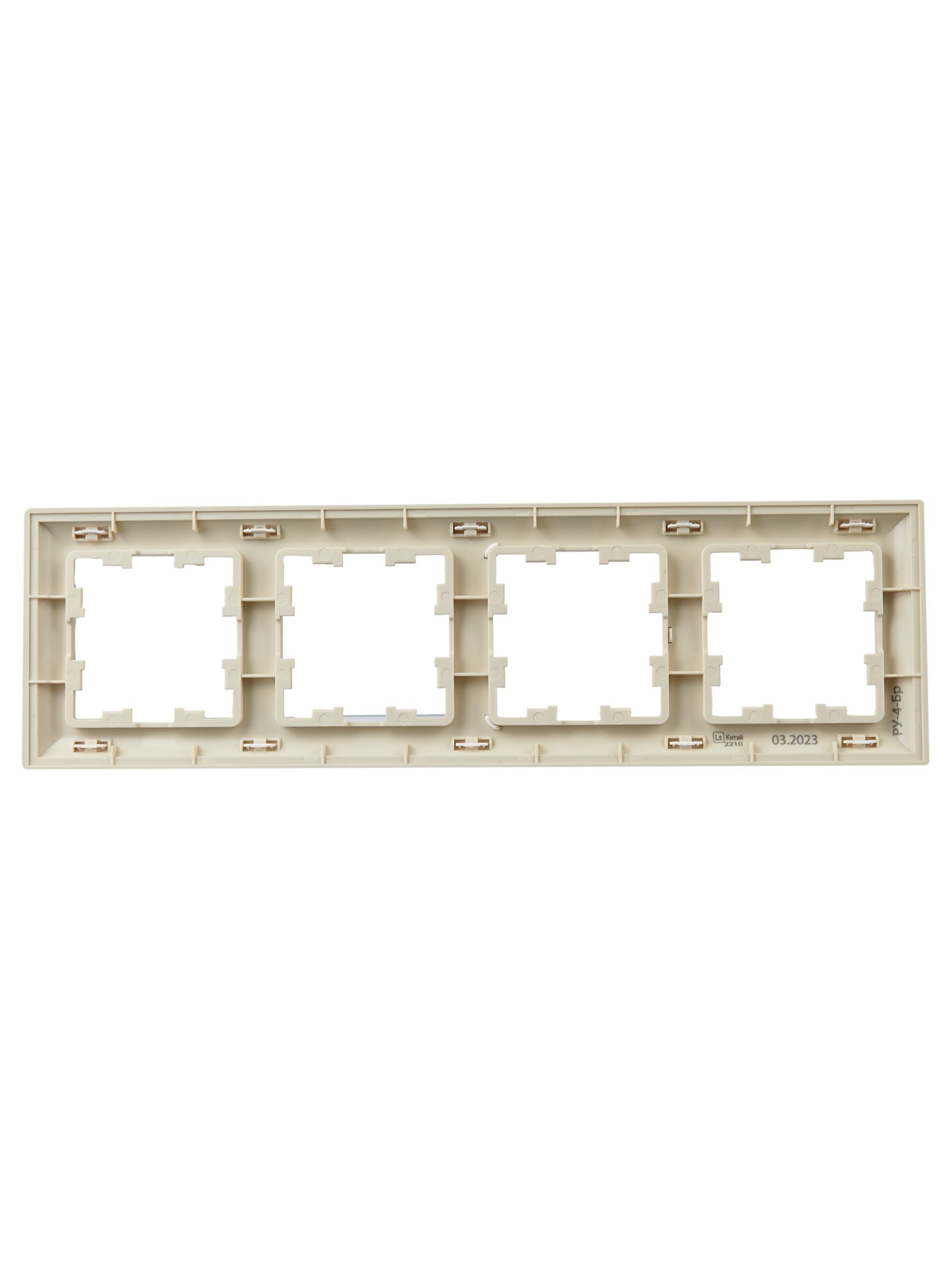 BRITE Рамка 4-местная РУ-4-Бр бежевый/жемчужный IEK - Фото 3