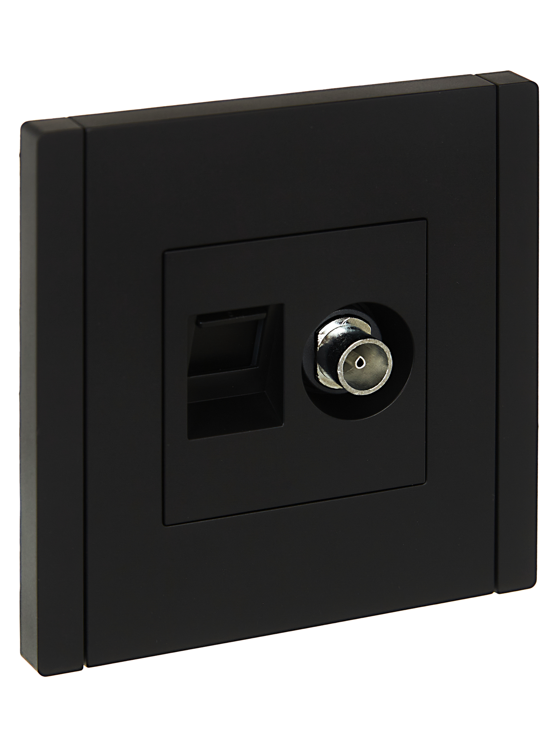 FORTE&PIANO Розетка двойная TV+RJ45 кат.5E FP136 черный IEK FP-AK20-1-K02