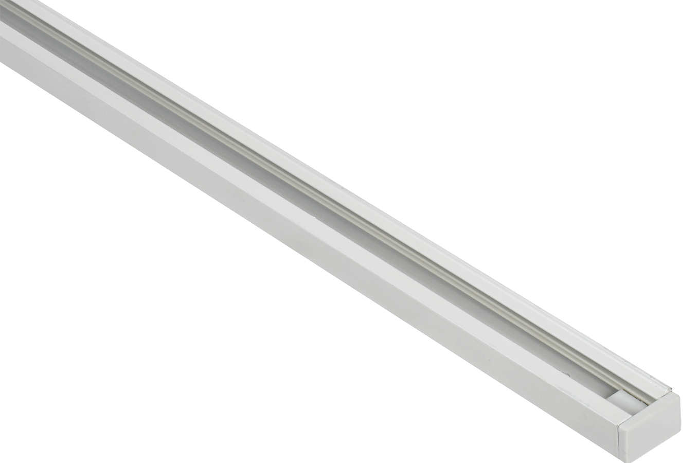 LIGHTING Шинопровод осветительный однофазный 1,5м белый в комплекте с токовводом и заглушкой IEK