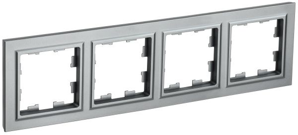 BRITE Рамка 4-местная РУ-4-БрС сталь IEK BR-M42-K46