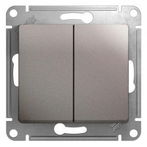 Переключатель проходной 2-кл. СП Glossa 10А IP20 (сх. 6) 10AX механизм платина SE GSL001265 454357