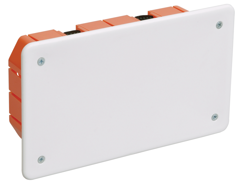 Коробка распаячная КМ41026 для полых стен безгалогенная (HF) 172х96х45мм с саморезами пластиковыми лапками с крышкой IEK UKG11-172-096-045-P