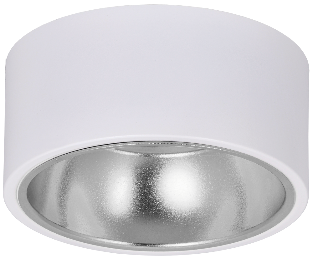 LIGHTING Светильник 4017 накладной потолочный под лампу GX53 белый/хром IEK LT-UPB0-4017-GX53-1-K54
