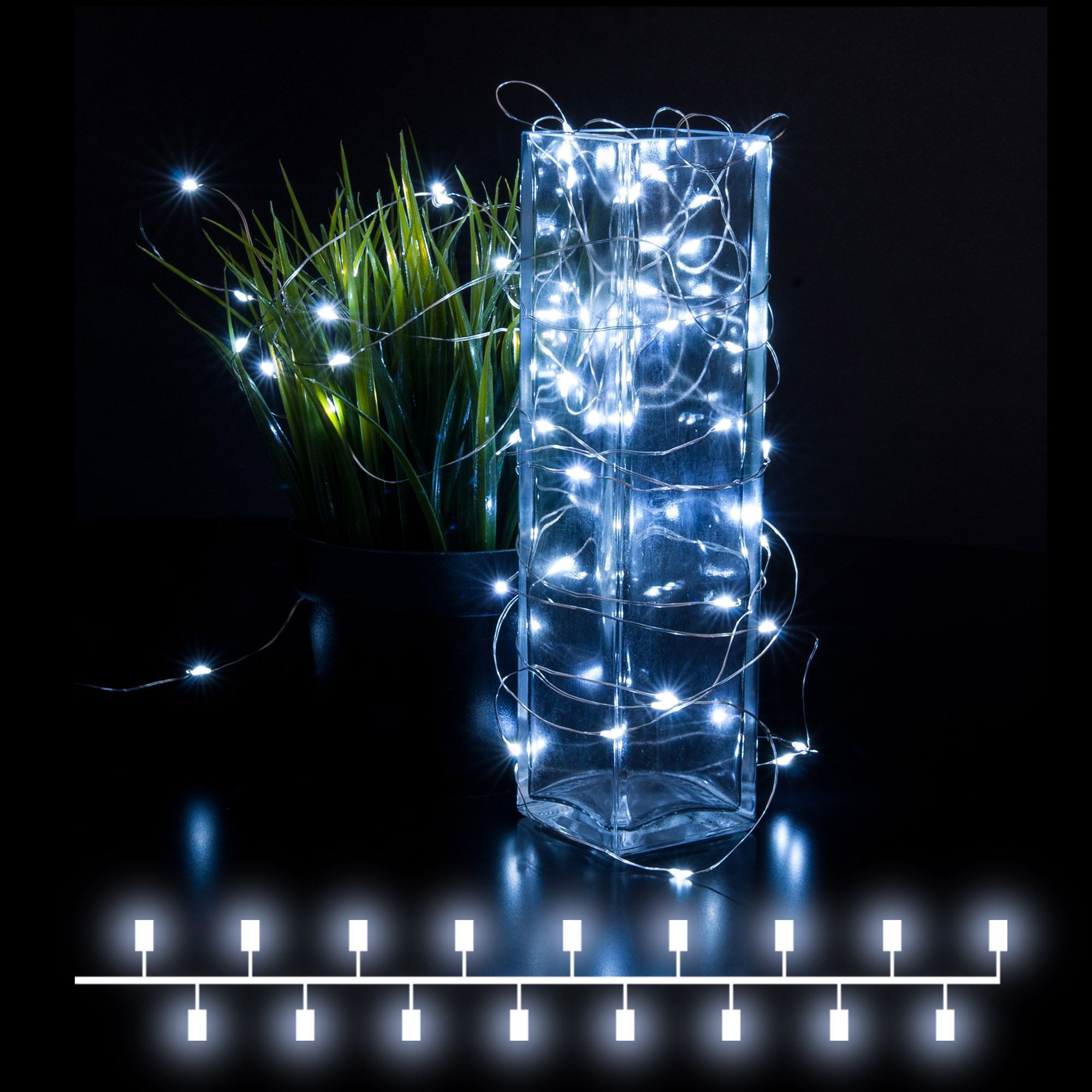 Гирлянда нить "Роса" белый 5м IP20 400-007 Elektrostandard Eurosvet a056040