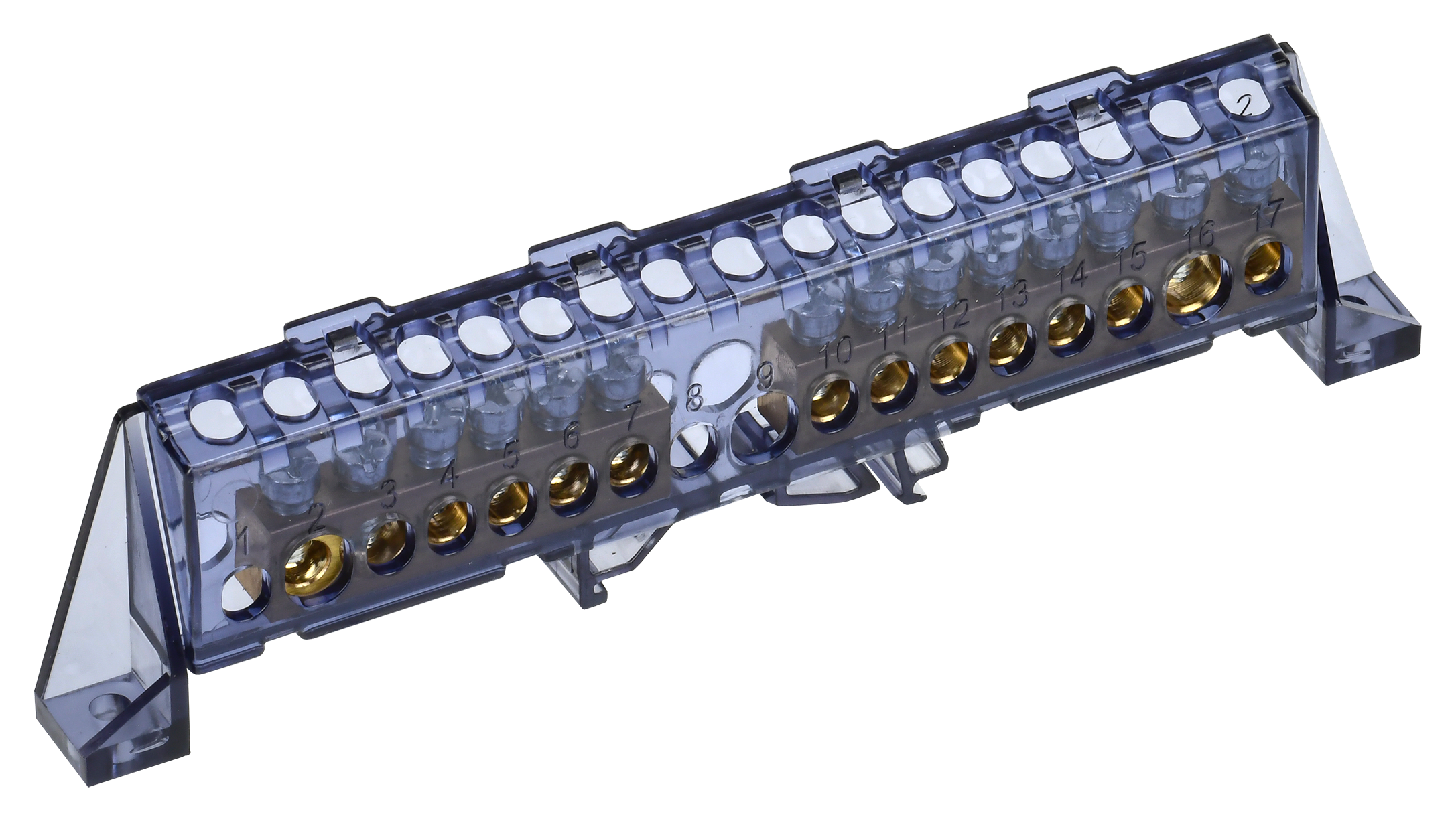TEKFOR Шина N "ноль" в комбинированном DIN-изоляторе "Стойка" 8х12-(8+8)-Ч IEK TF-NN20-88-DP-K02