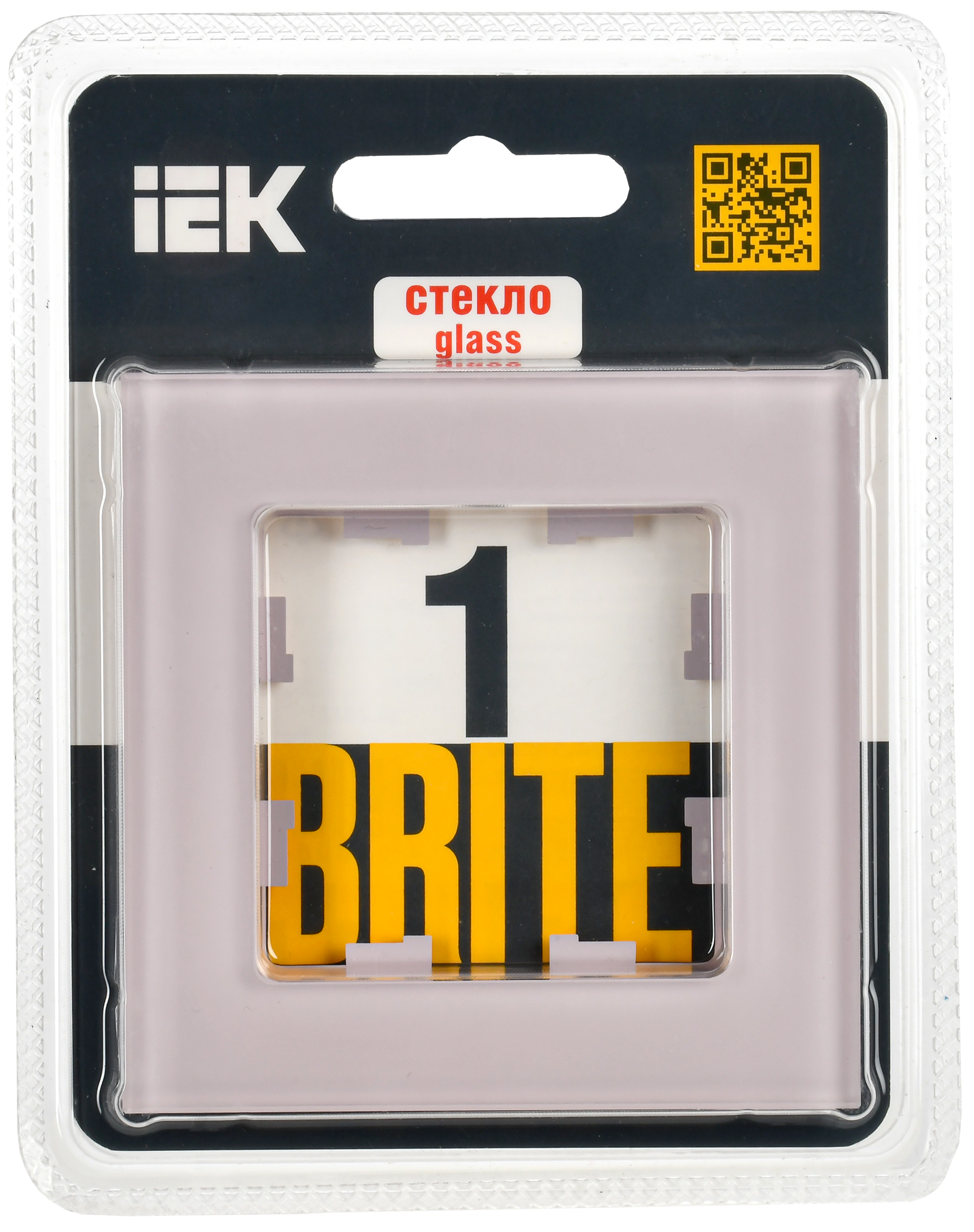 BRITE Рамка 1-местная РУ-1-2-Бр стекло розовый матовый IEK - Фото 2