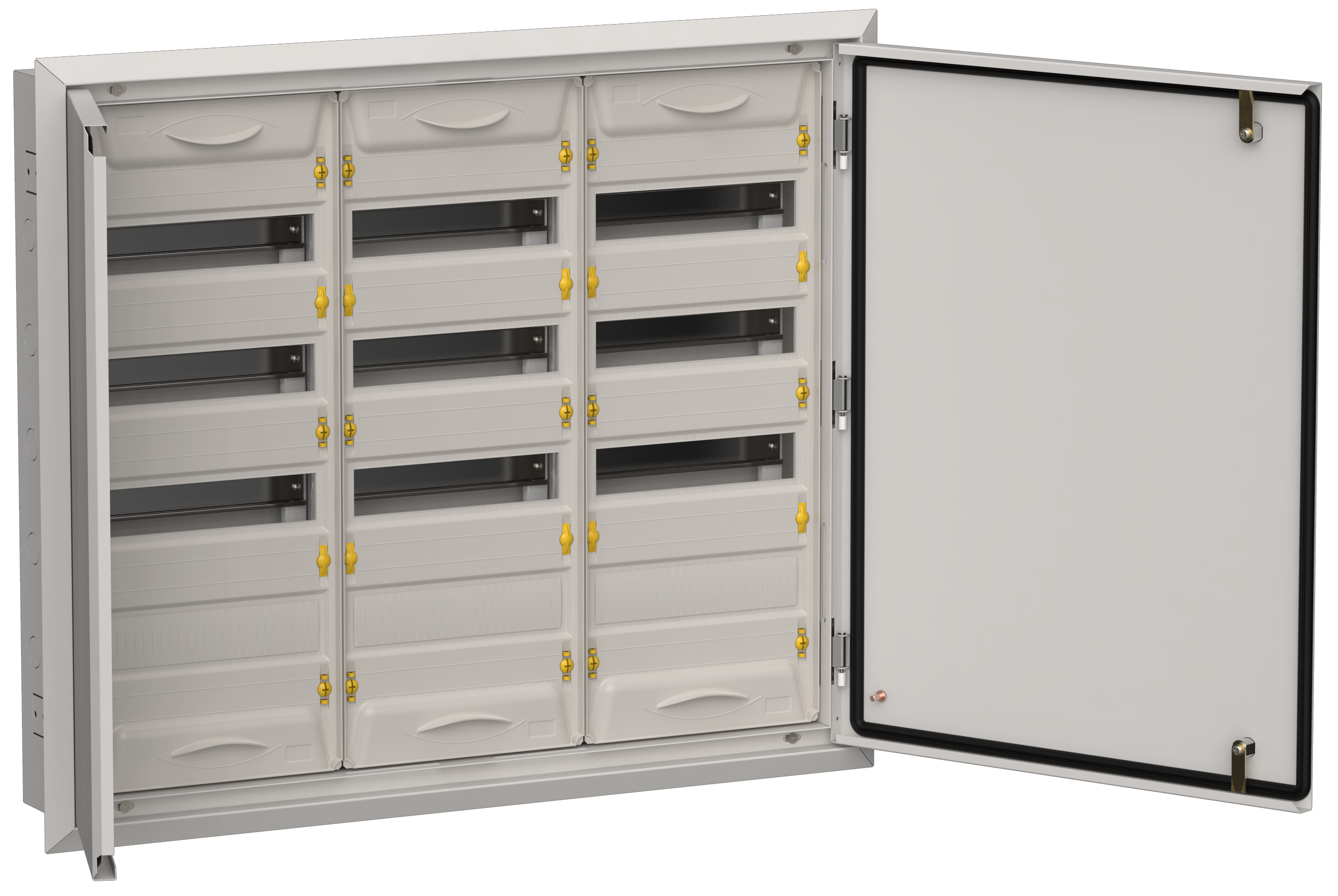 TITAN 5 Корпус металлический ЩРв-144 (3х48) 755х885х130мм IP31 серый (две двери) IEK TI5-50-V-3X048-31-7035