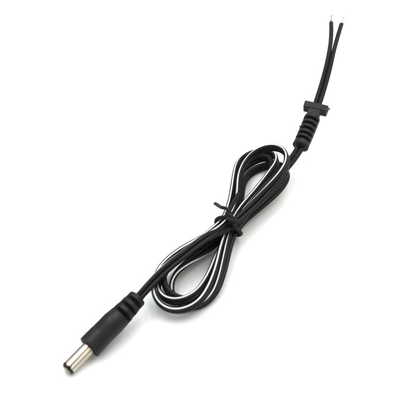 Разъем питания штекер 2,5х5,5х10 мм с проводом и манжетой 1 м REXANT 014-0329