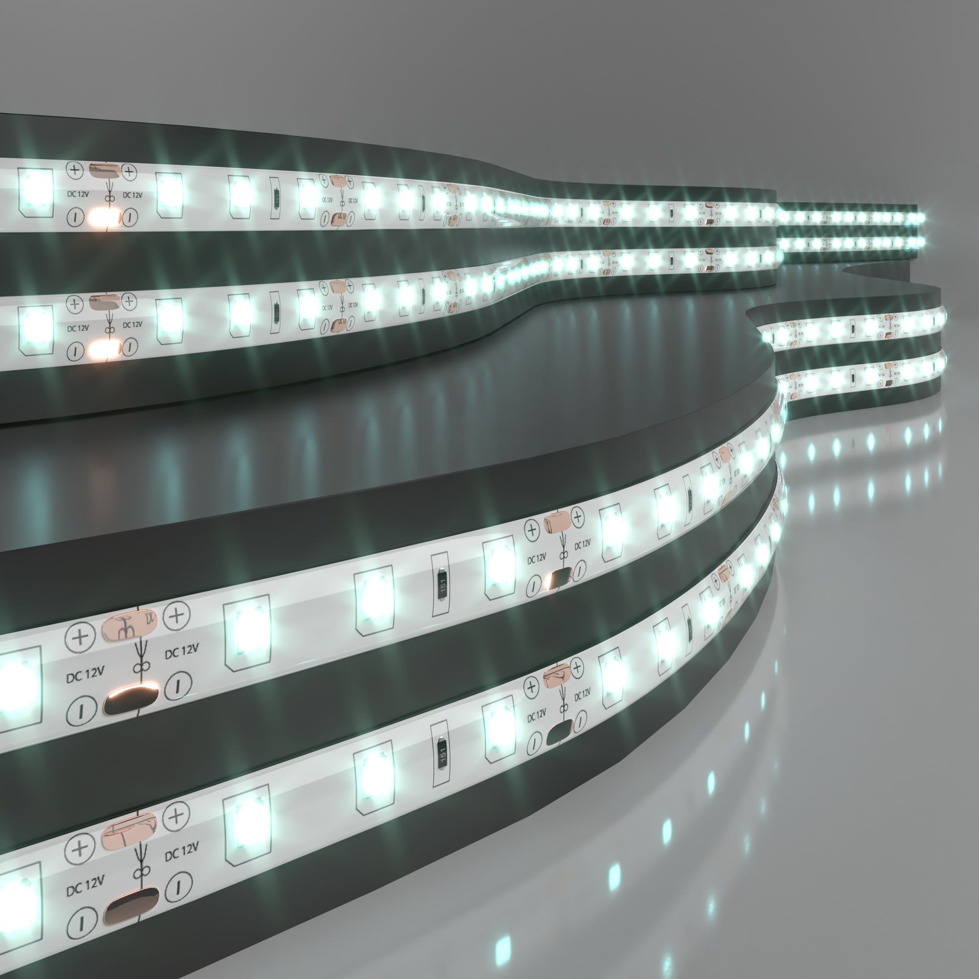 Лента светодиодная 12V 4,8W 60Led 2835 IP65 холодный белый, 5м Elektrostandard