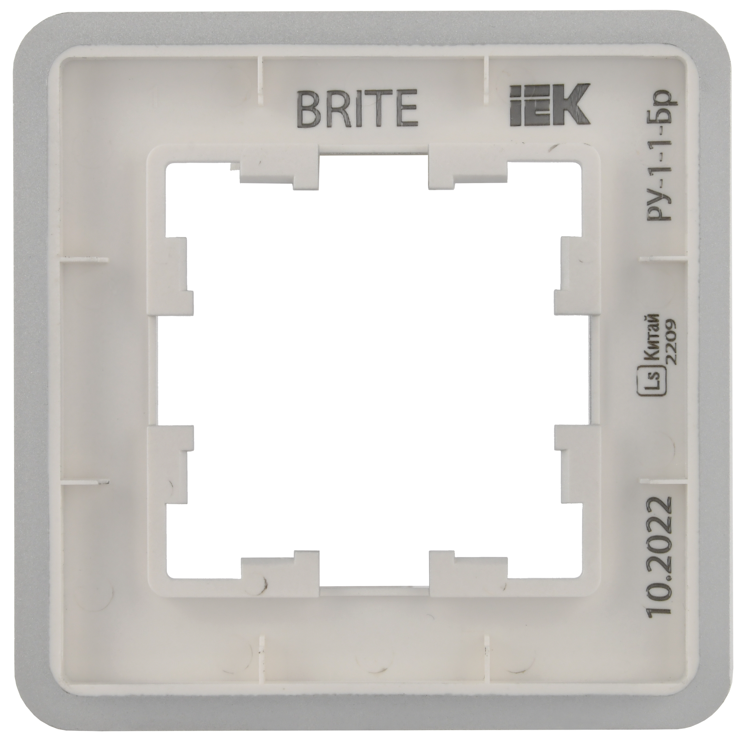 BRITE Рамка 1-местная РУ-1-1-Бр металл алюминий RE IEK - Фото 5