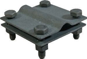 Зажим универсальный полоса-прут П-40 (4 отверстия, пластина 57*80) 55922_ОG