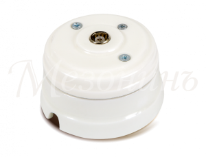 Розетка ретро TV (SAT) оконечная (в комплекте с подъемной рамкой D70x45), цвет - белый, коллекция "Н GE70321-01