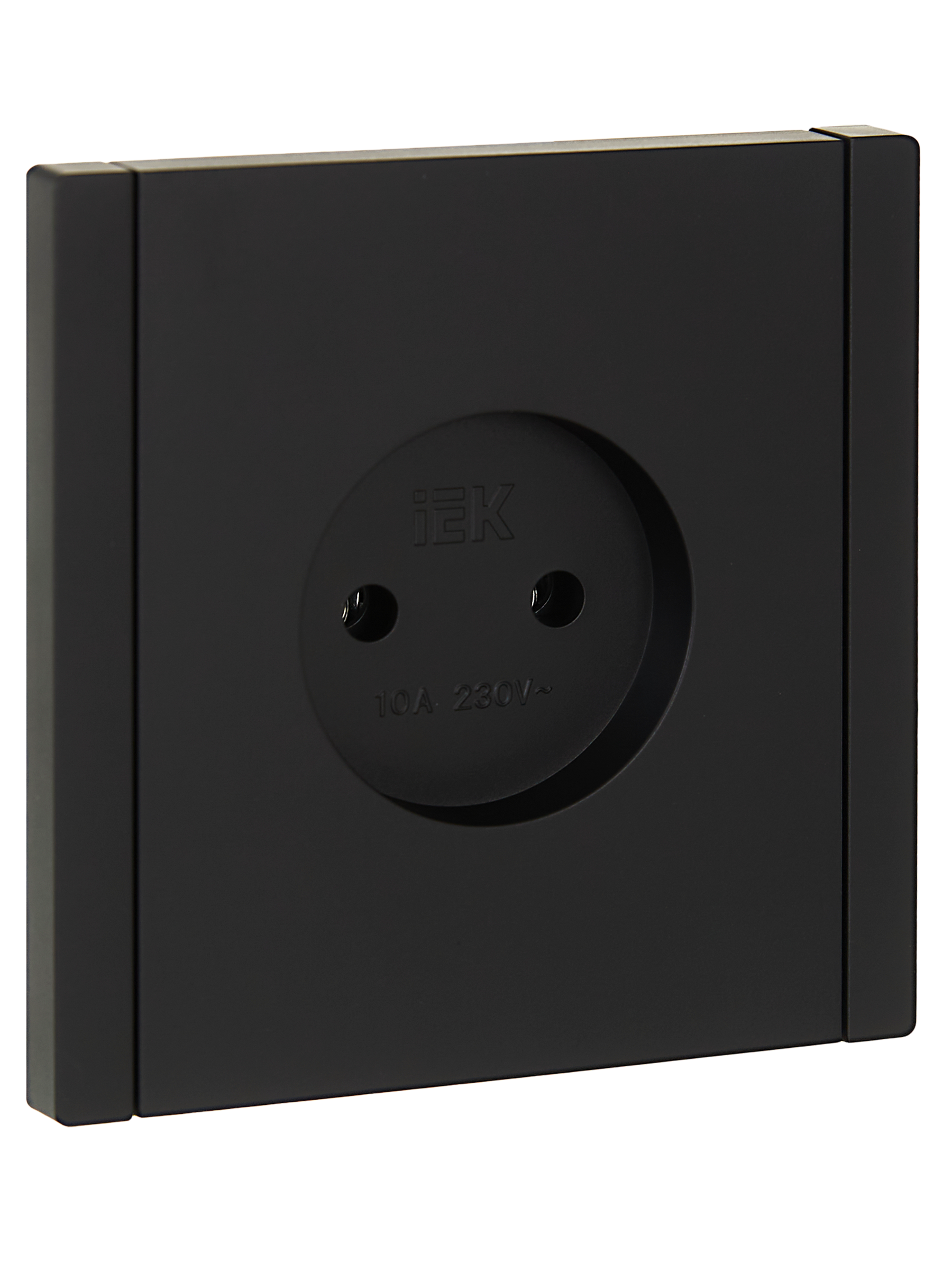 FORTE&PIANO Розетка 1-местная без заземления без защитных шторок винтовое крепление 10А FP118 черный IEK FP-R10-10-K02