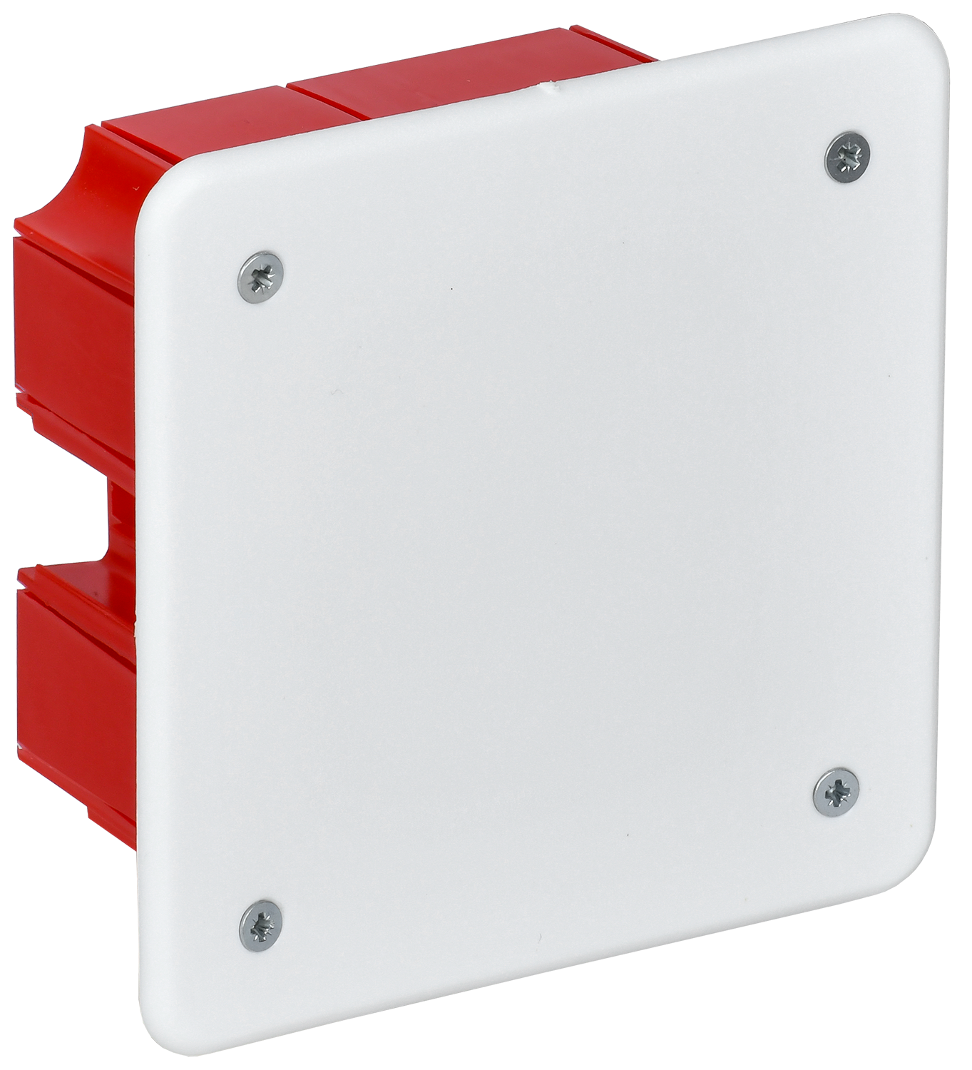 Коробка распаячная КМ41001 для твердых стен безгалогенная (HF) 92х92х45мм с саморезами с крышкой IEK UKT11-092-092-040