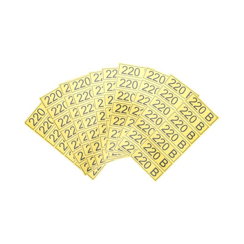 Наклейка знак электробезопасности «220 В» 35х100мм 70 шт. REXANT 56-0007-2