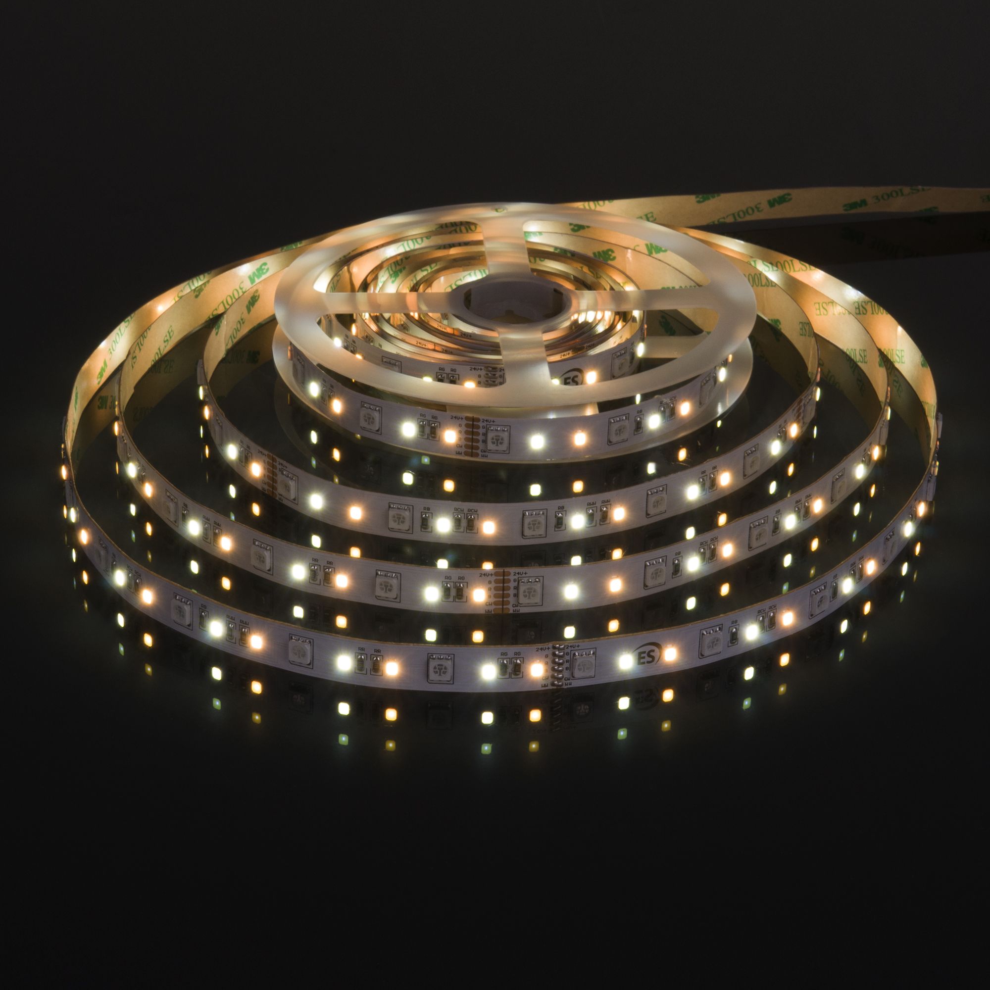 Лента светодиодная 24V 16W 90Led 5050+2835+2835 IP20 MIX RGB/теплый белый/холодный белый, 5м Elektro - Фото 2