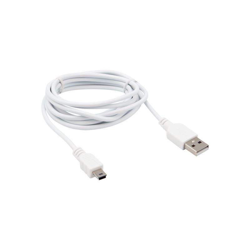 Кабель USB-A – mini USB, 1А, 1,8м, ПВХ, белый REXANT - Фото 3