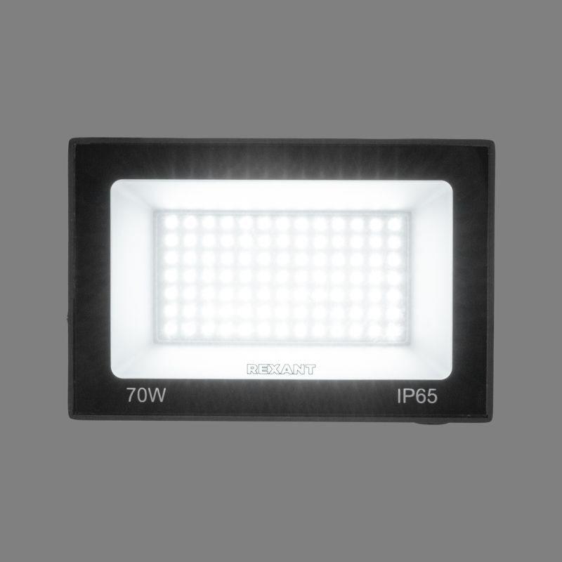 Прожектор светодиодный СДО 70Вт 5600Лм 6500К холодный свет, черный корпус REXANT - Фото 4
