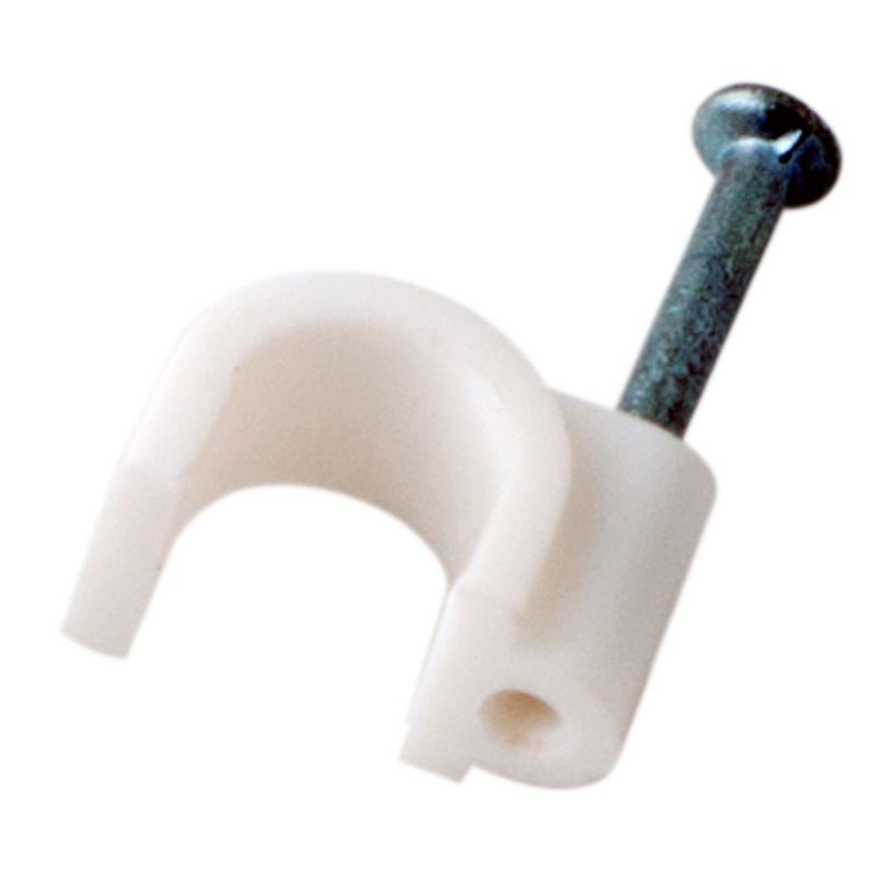 Крепеж кабеля круглый 6мм, белый (50 шт/уп) REXANT 07-4006