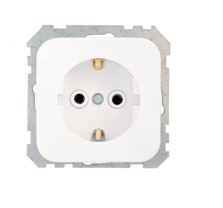 Розетка с заземляющим контактом скрытой установки (узел) РС16-470