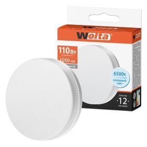 Лампа светодиодная "Таблетка-R75" 12Вт 1050лм 6500К GX53 (100шт/уп) WOLTA 25W75R12GX53