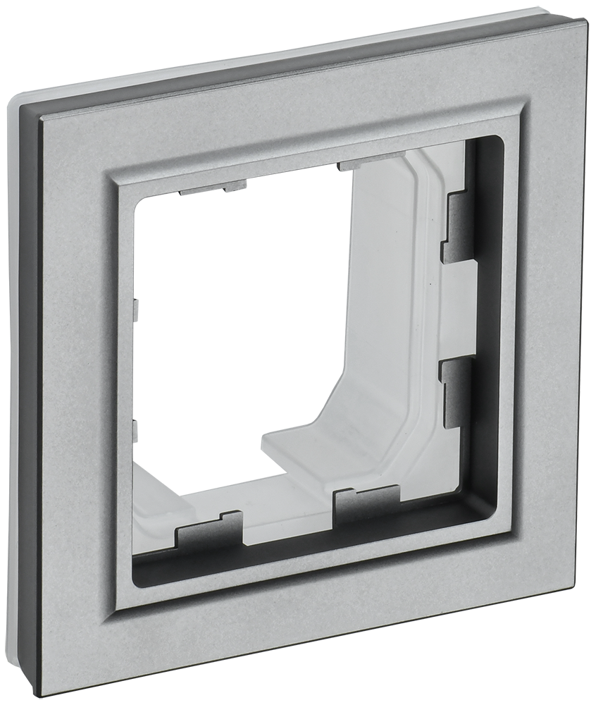 BRITE Рамка 1-местная IP44 РУ-1-БрС-44 сталь IEK