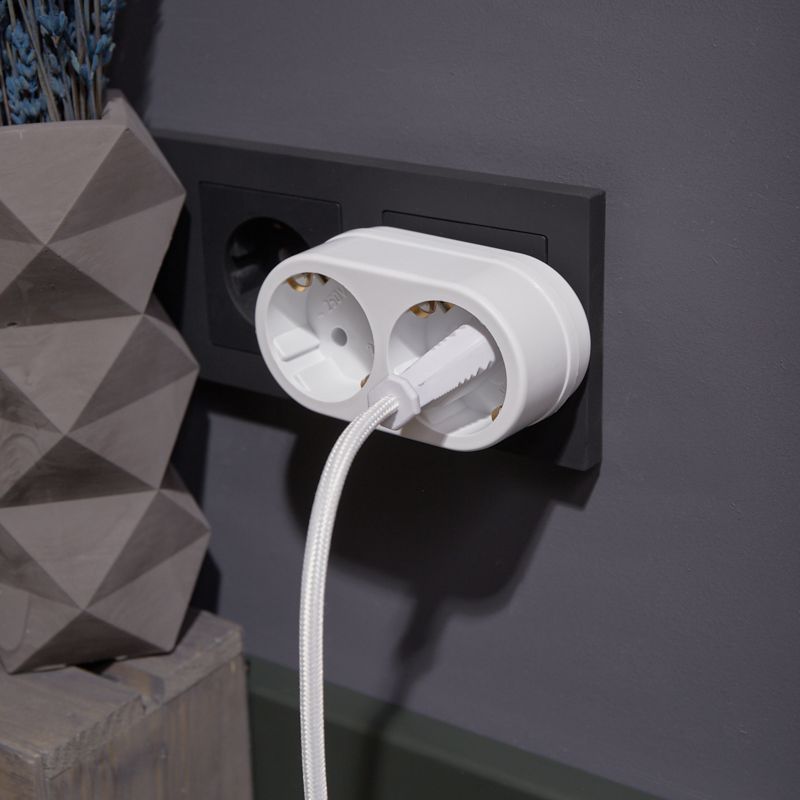 Набор двойников электрических 16А с/з вертикальные, белый (2 шт./уп.) REXANT - Фото 4