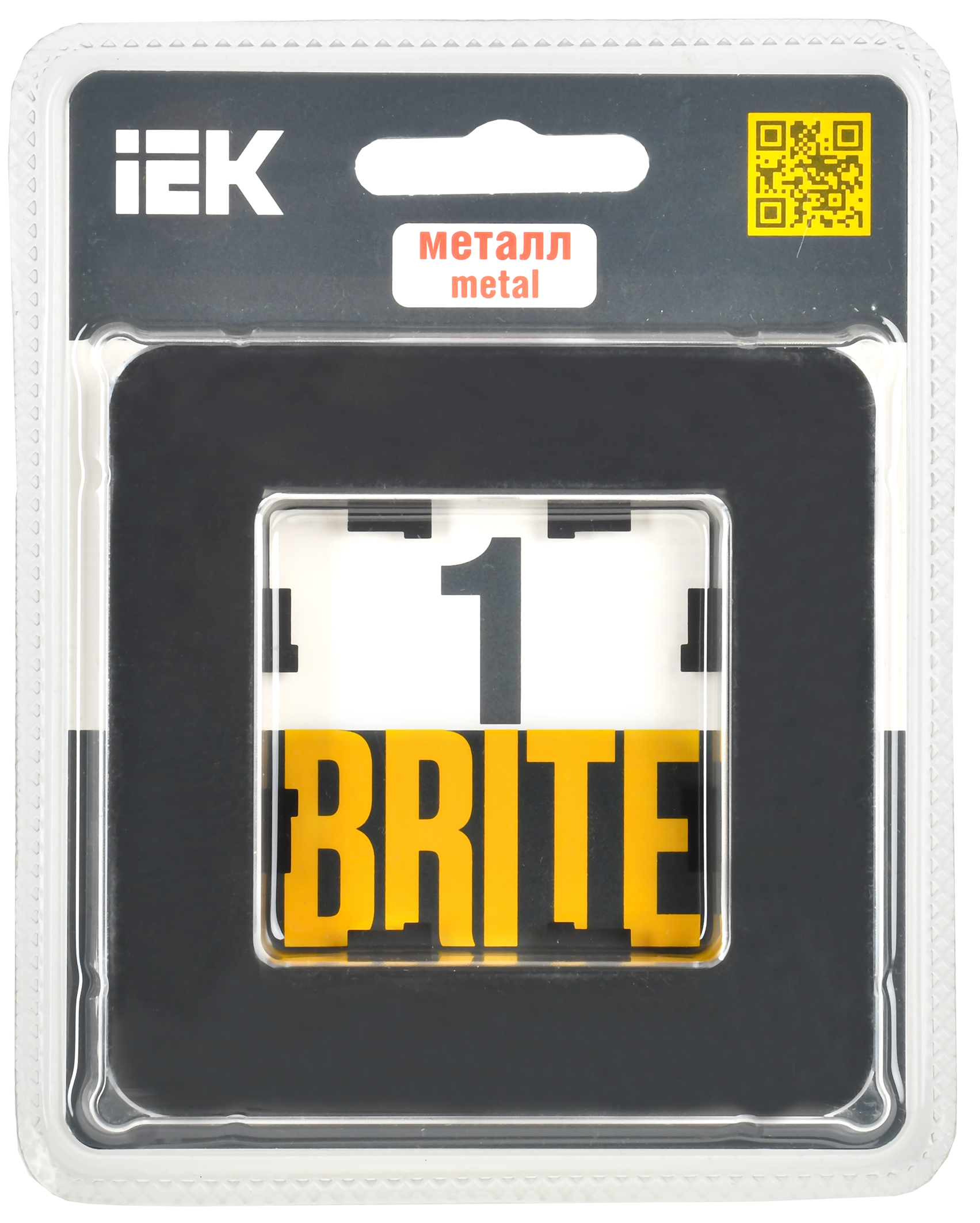 BRITE Рамка 1-местная РУ-1-1-Бр металл черный RE AL IEK - Фото 2