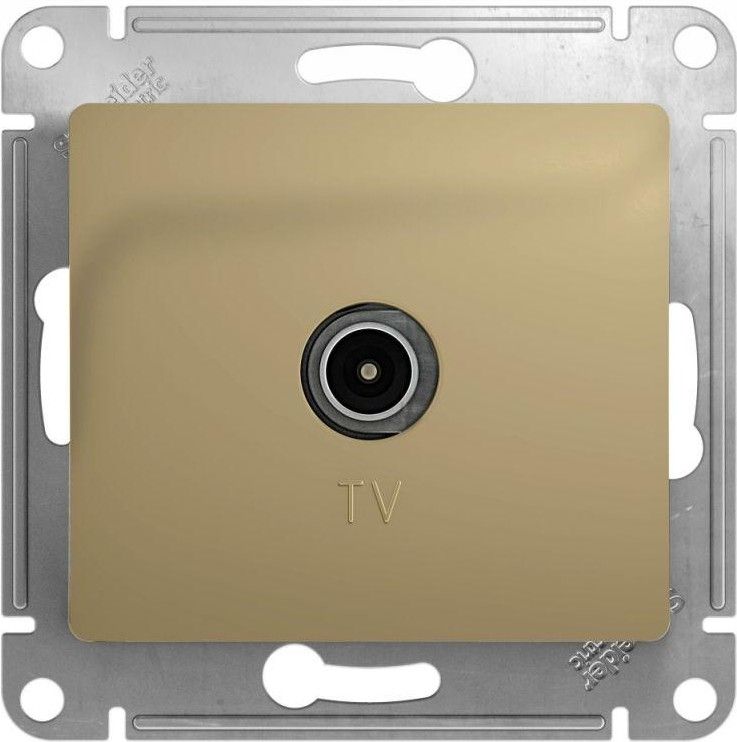Розетка телевизионная TV Glossa коннектор механизм титан SE GSL000493
