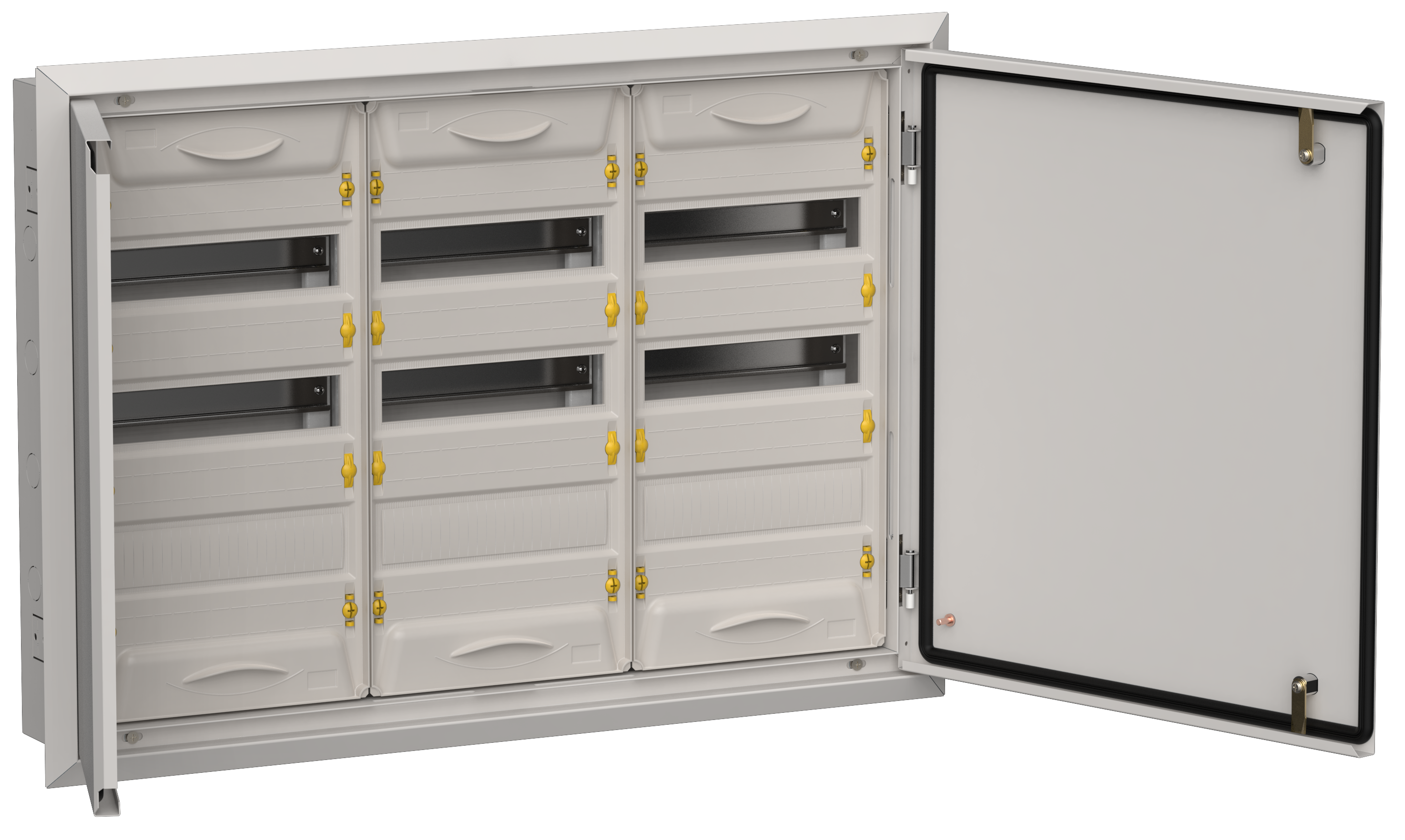 TITAN 5 Корпус металлический ЩРв-108 (3х36) 630х885х130мм IP31 серый (две двери) IEK TI5-50-V-3X036-31-7035