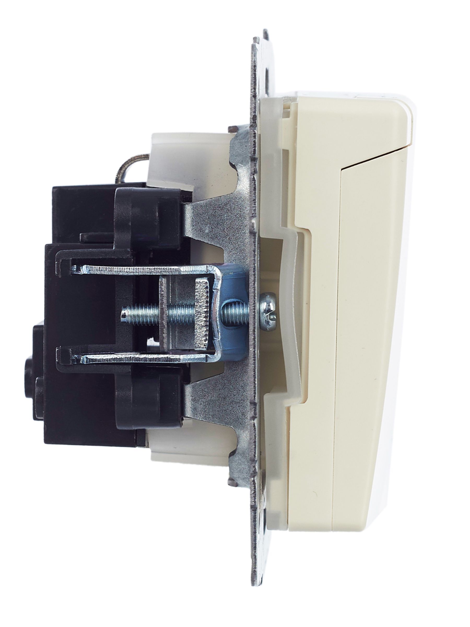 BRITE Розетка 1-местная с заземлением с защитными шторками и крышкой 16А IP44 РСбш10-3-44-БрКр бежевый IEK - Фото 5