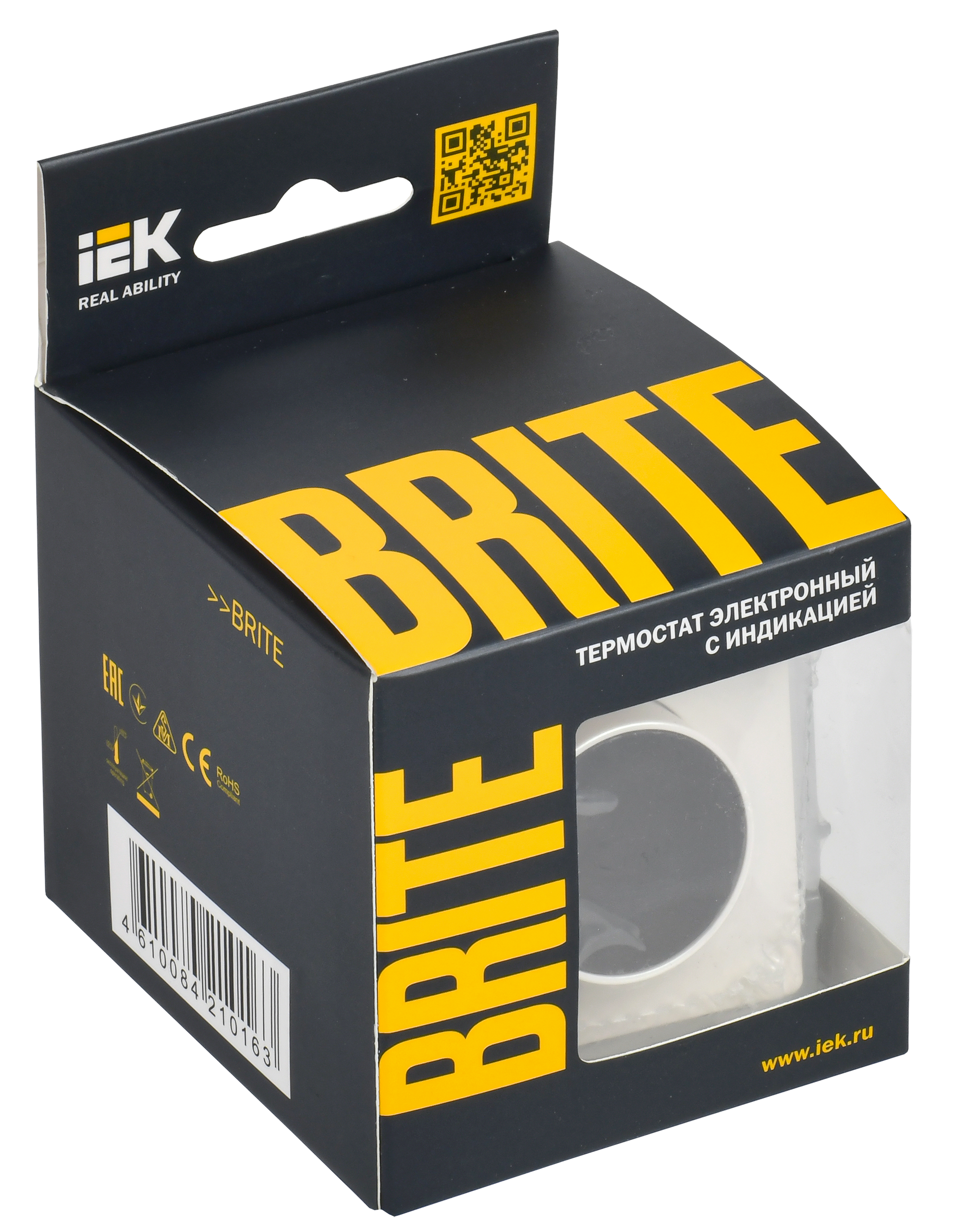 BRITE Термостат электронный с индикацией ТС10-1-БрЖ жемчуг IEK - Фото 2
