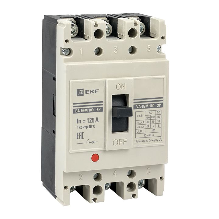 ВА-99М 100/125А 3P 35кА EKF